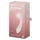 Satisfyer G-Force G-Spot Vibrator Beige packaging showcasing its ergonomic design and features.