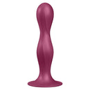 Satisfyer Double Ball-R Silicone Dildo Red featuring a sleek design for enhanced pleasure.