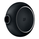Satisfyer Pro To Go 3 Pressure Wave Vibrator Black close-up view showcasing its sleek design.