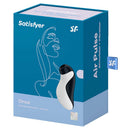 Satisfyer Orca Pressure Wave Clitoral Vibrator air pulse stimulator box design with stylish artwork.