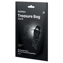Satisfyer Treasure Bag Size M Toy Storage Black packaging featuring a discreet design for storing compact toys.