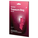 Satisfyer Treasure Bag Size M Pink Toy Storage packaging, featuring soft material and discreet design.