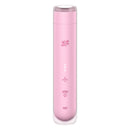 Satisfyer First Kiss Personal Vibrator in pink with user-friendly controls for exploration and pleasure.