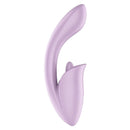Satisfyer Tongue Expert Vibrator in soft lavender, featuring a playful, tongue-inspired design for ultimate pleasure.