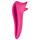 Satisfyer Tongue Master Vibrator in vibrant pink color designed for oral pleasure stimulation.