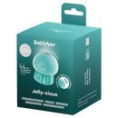 Satisfyer Jelly-cious Vibrator Green packaging showcasing its playful design and features.