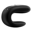 Satisfyer Double Fun Couples Vibrator Black designed for pleasurable stimulation during intercourse.