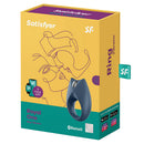 Satisfyer Royal One Ring Vibrator Blue packaging showcasing features and design for couples' pleasure.