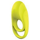 Satisfyer Spectacular Duo Vibrating Cock Ring in bright yellow silicone, designed for couples' pleasure.