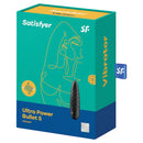 Satisfyer Ultra Power Bullet 5 Vibrator Black packaging featuring the bullet vibrator and attractive design.