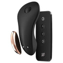 Satisfyer Little Secret Panty Vibrator Black with a remote control for hands-free pleasure.