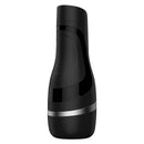 Satisfyer Men Classic Masturbator Silver sleek design in black with silver accents for ultimate pleasure.