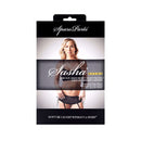SpareParts Sasha Cinch Booty Short Harness Red XS packaging showcasing low cut, cinch body short panty design.