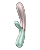 Satisfyer Hot Lover Warming Rabbit Vibrator Green showcasing its elegant dual-stimulation design and warming function.