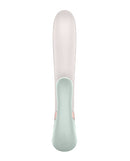 Satisfyer Heat Wave Heated Rabbit Vibrator Mint showing smooth curved design and easy-to-use controls.