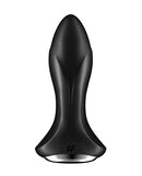 Satisfyer Rotator Plug 1+ Anal Vibrator Black with sleek design and wide base for secure use.