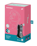 Satisfyer Rotator Plug 1+ Anal Vibrator Black packaging with Bluetooth capability and app features.