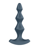 Satisfyer Lolli Plug 1 Vibrating Anal Plug Dark Teal with three diamond-shaped beads for anal pleasure.