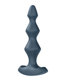 Satisfyer Lolli Plug 1 Vibrating Anal Plug Dark Teal with three diamond-shaped beads for anal pleasure.