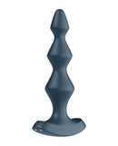 Satisfyer Lolli Plug 1 Vibrating Anal Plug Dark Teal with diamond-shaped beads for anal pleasure.