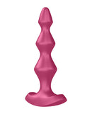 Satisfyer Lolli Plug 1 Vibrating Anal Plug Berry in playful berry color with diamond-shaped beads