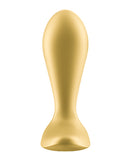 Satisfyer Intensity Plug Anal Vibrator Gold in a sleek golden design for intense anal play.