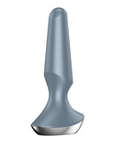 Satisfyer Plug-ilicious 2 Vibrating Butt Plug Ice Blue featuring a tapered design for comfortable use.