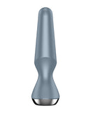 Satisfyer Plug-ilicious 2 Vibrating Butt Plug Ice Blue - app-connected anal plug with tapered profile for comfort.