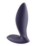 Satisfyer Power Plug App Controlled Anal Vibrator Plum showcasing a sleek plum design for anal stimulation.