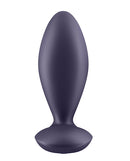 Satisfyer Power Plug App Controlled Anal Vibrator Plum with flared base for secure anal exploration.