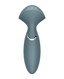 Satisfyer Mini Wand-er Silicone Wand Vibrator Grey in a sleek design, ideal for portable sensual massage sessions.