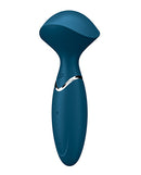 Satisfyer Mini Wand-er Vibrating Massager Blue, compact design for soothing massage and clitoral stimulation.