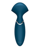 Satisfyer Mini Wand-er Vibrating Massager Blue in a sleek design, ideal for travel and relaxation.
