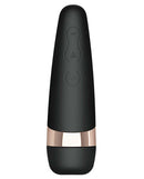 Satisfyer Pro 3 Vibrations Clitoral Stimulator featuring sleek black design and intuitive controls.