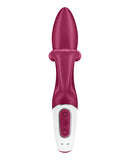 Satisfyer Embrace Me Berry Rabbit Vibrator with dual stimulation features in berry color.