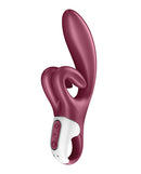 Satisfyer Touch Me Rabbit Vibrator Red, designed for dual clitoral and G-spot stimulation with sleek design.