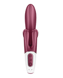 Satisfyer Touch Me Rabbit Vibrator Red with dual stimulation features and sleek design.