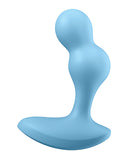 Satisfyer Deep Diver Vibrating Anal Plug Light Blue designed for comfortable anal pleasure and easy insertion.