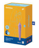 Satisfyer Ultra Power Bullet 8 Vibrator Lilac packaging with vibrant colors and design showcasing the product features.