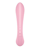 Satisfyer Triple Oh Rabbit Vibrator Pink features a sleek design and user-friendly controls for customized pleasure.