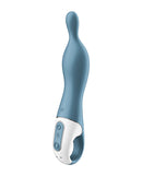 Satisfyer A-Mazing 1 A-Spot Vibrator Blue with ergonomic design and control panel for deep stimulation.