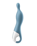 Satisfyer A-Mazing 1 A-Spot Vibrator Blue showing ergonomic shape for targeted stimulation.