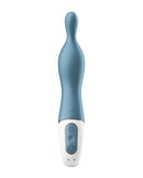 Satisfyer A-Mazing 1 A-Spot Vibrator Blue with curved design and control panel for targeted stimulation.