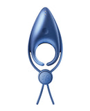 Satisfyer Sniper Vibrating Cock Ring Blue Grey, dual-loop silicone ring for enhanced pleasure and comfort.