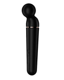 Satisfyer Planet Wand-er Wand Massager Black with round silicone head for deep, satisfying vibrations.