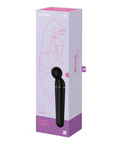 Satisfyer Planet Wand-er Wand Massager Black in elegant packaging with full-body relaxation features.