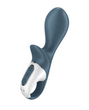 Satisfyer Air Pump Booty 2 Anal Vibrator Dark Grey with adjustable inflatable shaft and control buttons.