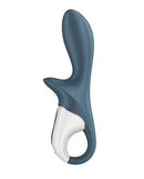 Satisfyer Air Pump Booty 2 Anal Vibrator Dark Grey showcasing its inflatable shaft and ergonomic design.