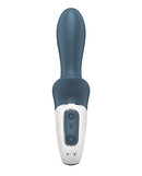 Satisfyer Air Pump Booty 2 Anal Vibrator Dark Grey with adjustable inflatable shaft and vibration controls.