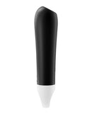 Satisfyer Ultra Power Bullet 2 Vibrator Black side view showcasing its sleek design and beveled tip.